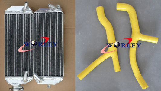 Aluminum Radiator & Yellow Hose for Suzuki DRZ400E (2000-2004)