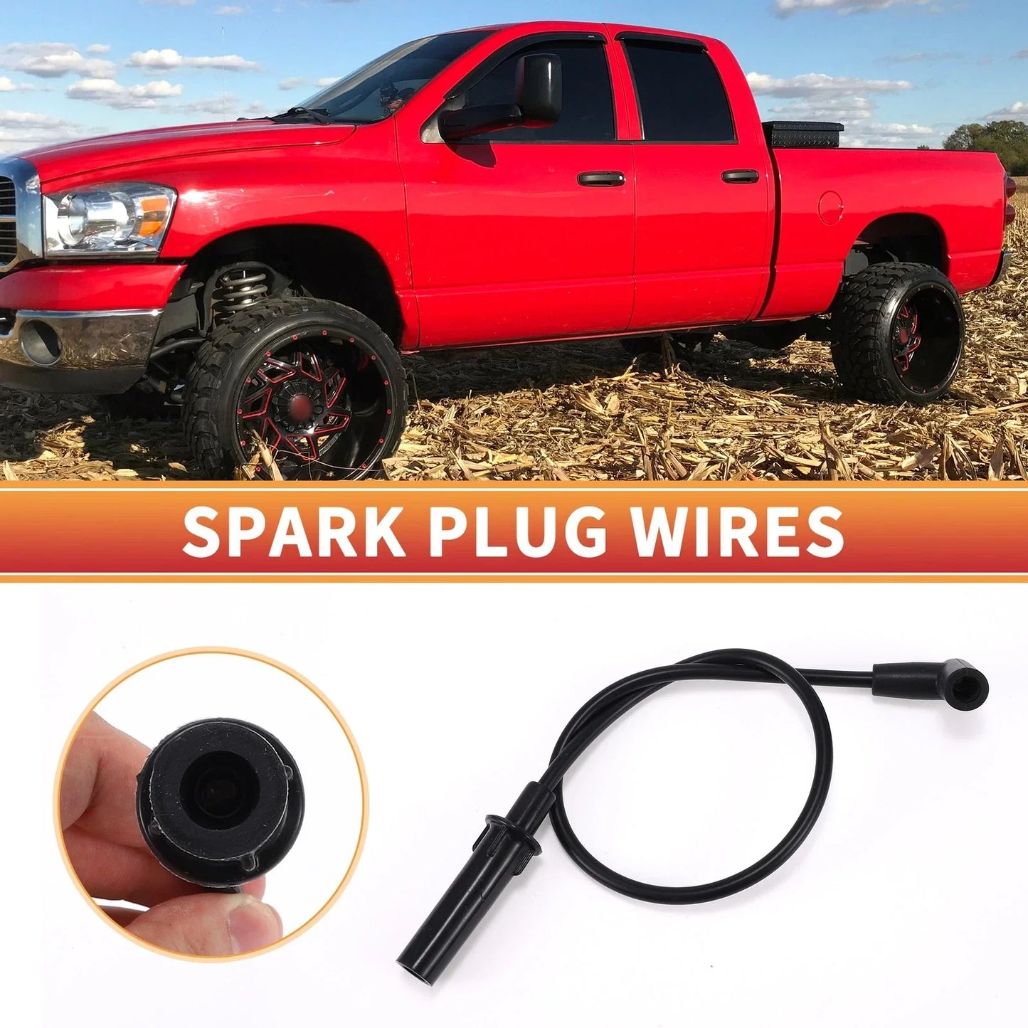 7 x Spark Plug Wire Ignition Coil Cables for Dodge Dakota (1999-2003)