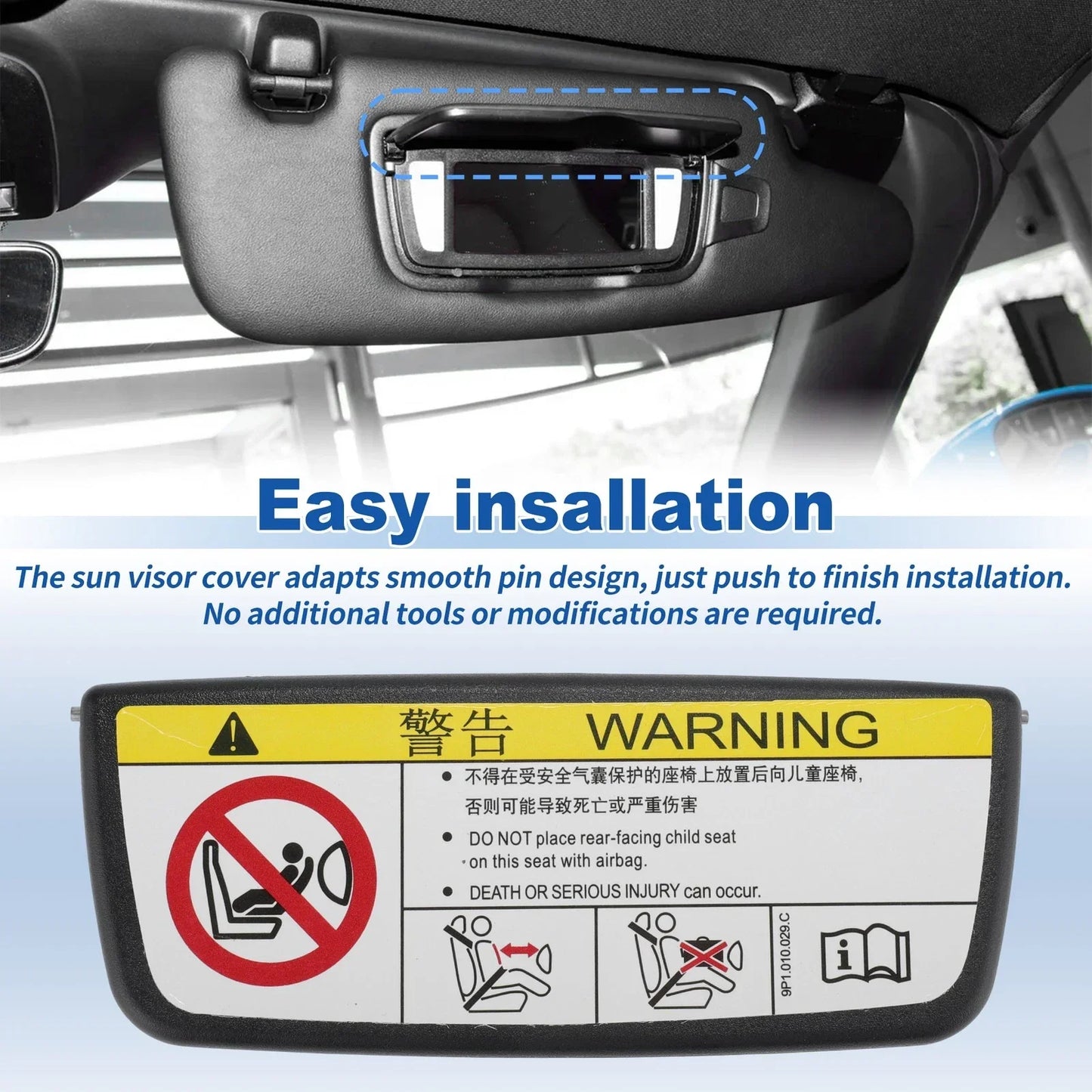 Sun Visor Mirror Cover for Porsche Boxster/Cayman 981 (2014-2016)