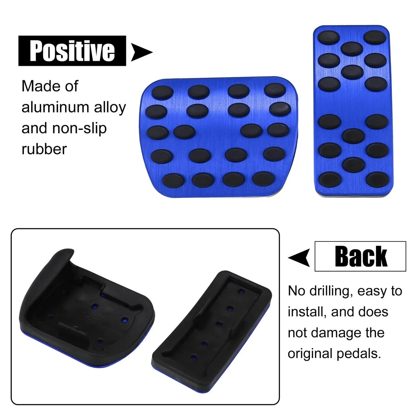 Blue Brake Accelerator Foot Pedal Pad Kit for Mercedes-Benz A B CLA GL R Class