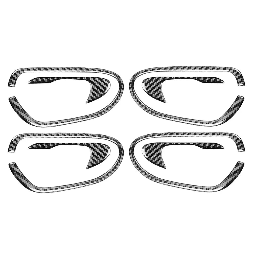 8Pcs Carbon Fiber Door Handle Trim for Honda Civic 2006-2011