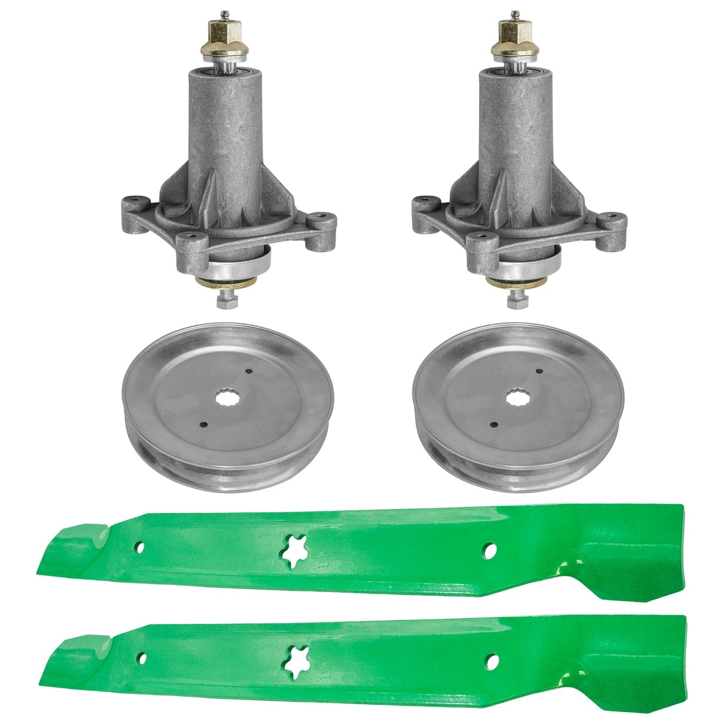 Caltric Spindle Pulley Blade for Husqvarna YTH20F42 YTH20B42T (42 Inch) Qty 2