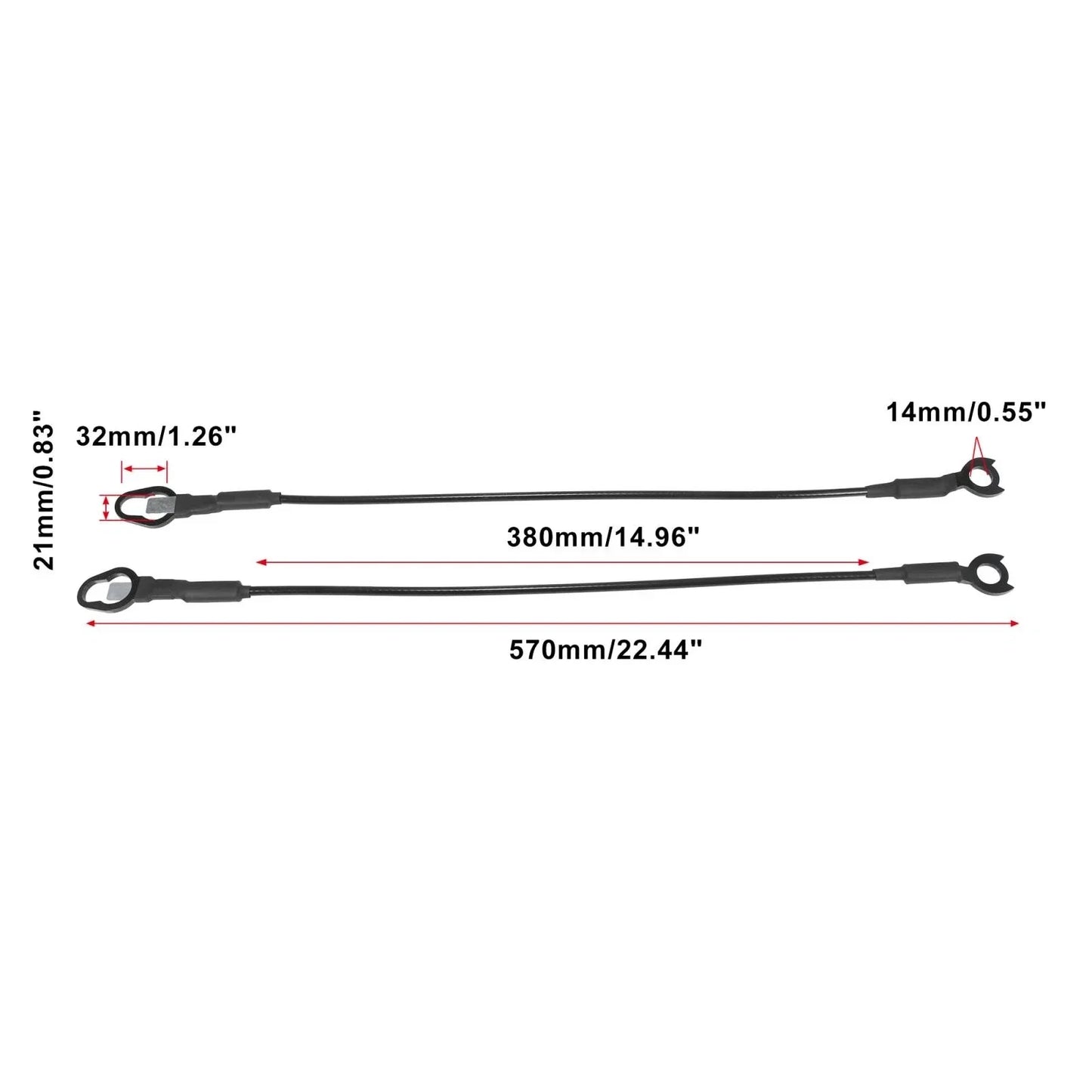 Rear Tailgate Cables for Dodge Ram 1500 2500 3500 (2019-2023)