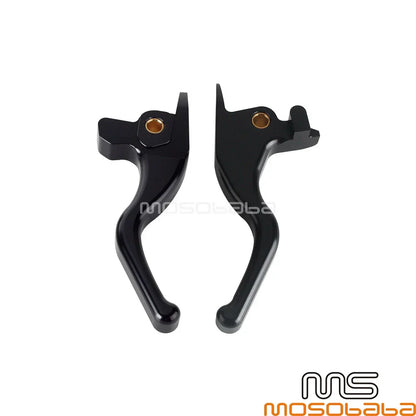 3 Finger 5.9" Black Brake & Clutch Levers for Harley Softail Fat Boy