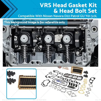 VRS Head Gasket & Bolt Set for Nissan Navara D22, Patrol GU Y61 (2001-2014)