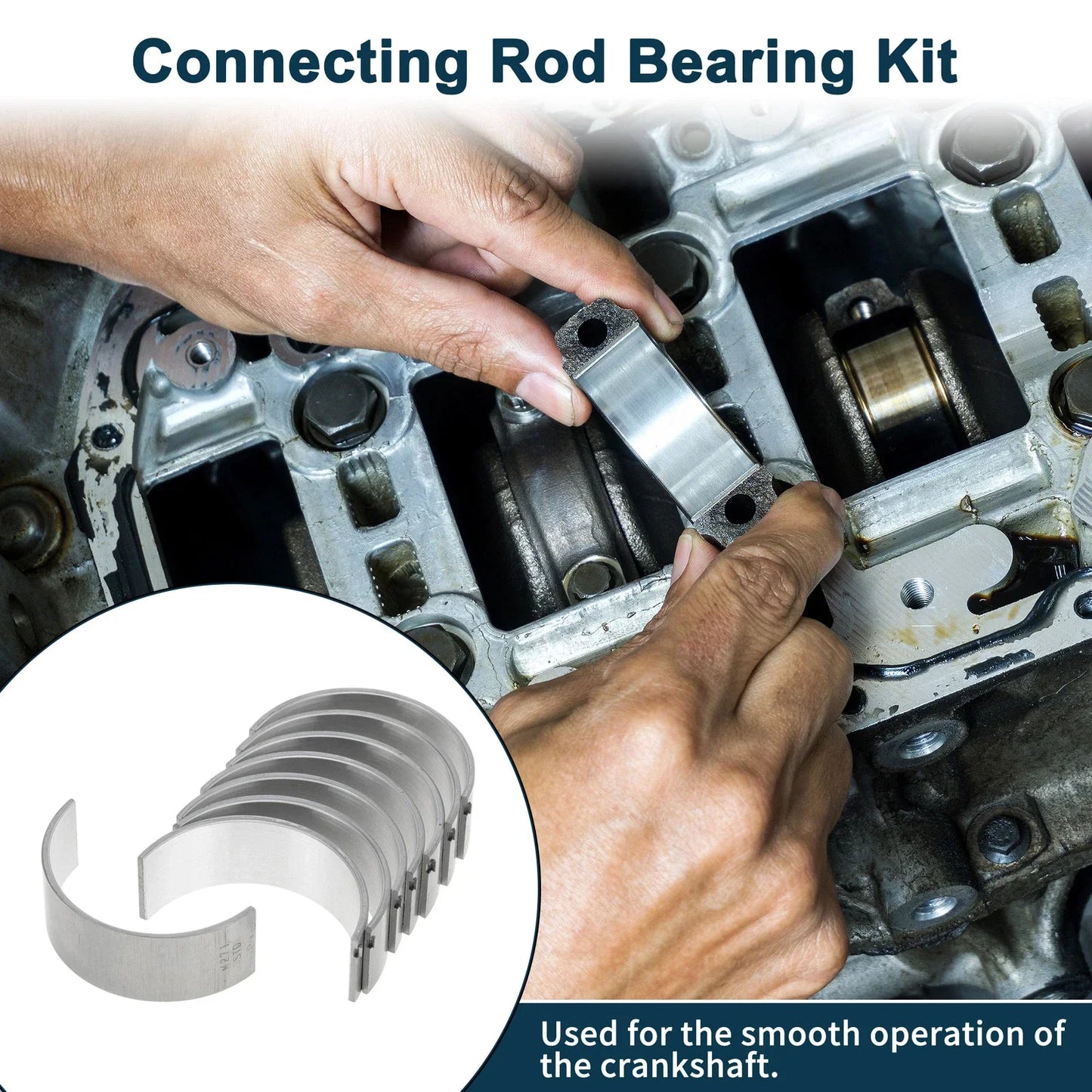 Connecting Rod Bearing Set for Mercedes-Benz (A2710380110) 8 Pcs