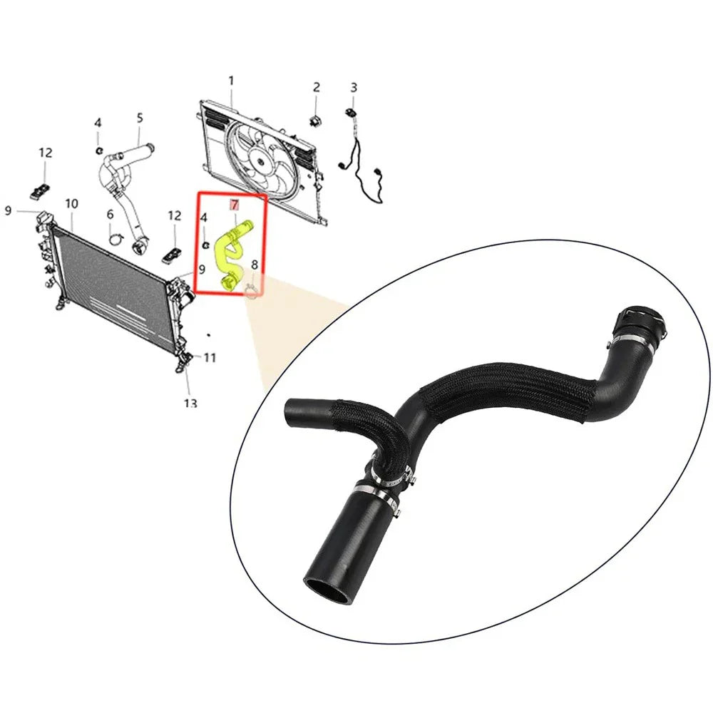 Upper Radiator Coolant Hose for Jeep Renegade (2015-2021)