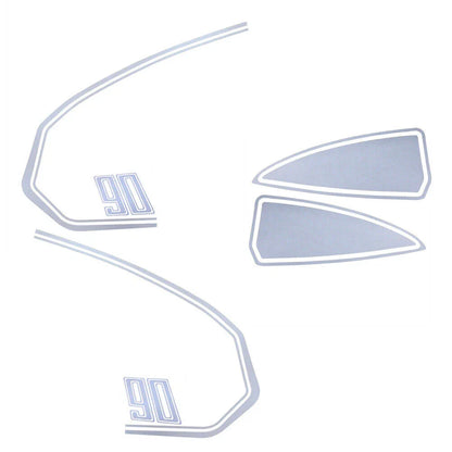 Silver Moto Tank Sticker Decal Cover for BMW RnineT Pure Racer Scrambler (2014-2023)