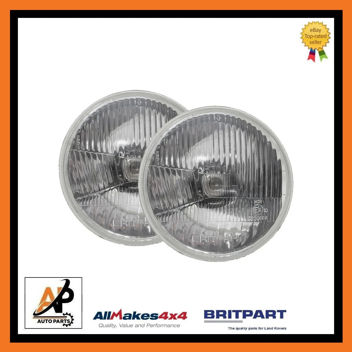 Halogen Headlight Unit Pair Replacement for Land Rover Series 2 (1958–1961)