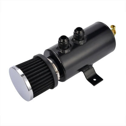Aluminium Baffled Engine Oil Catch Can 2x AN10 Breather Filter for Car Model