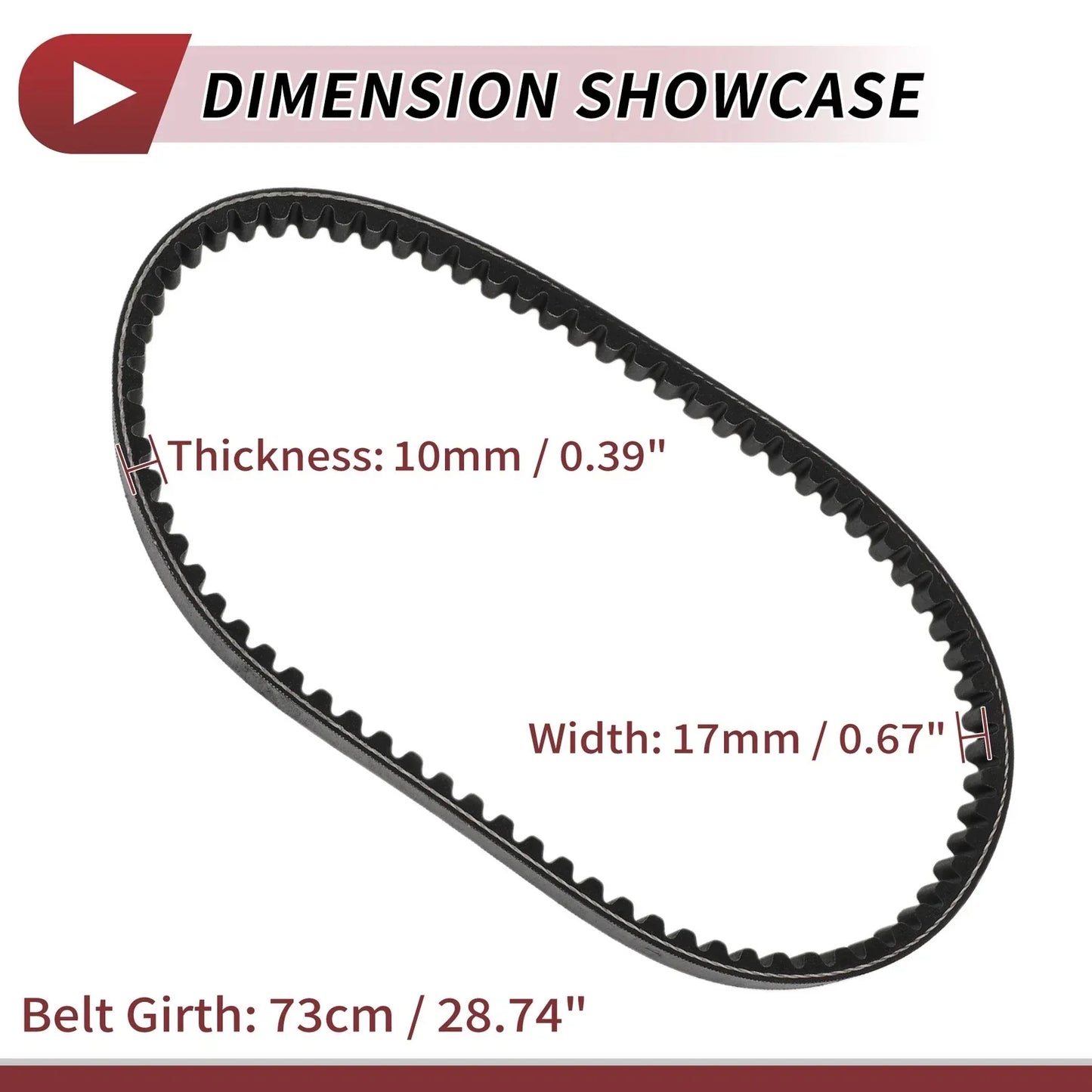 Drive Belt V-Belt for Honda Activa 125 & Lead 90cc Motorcycles (2013-2023)