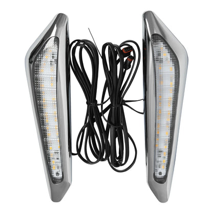 Front Brake Fork Mounted LED Amber Lights for Honda GL1800 (2018-2025)