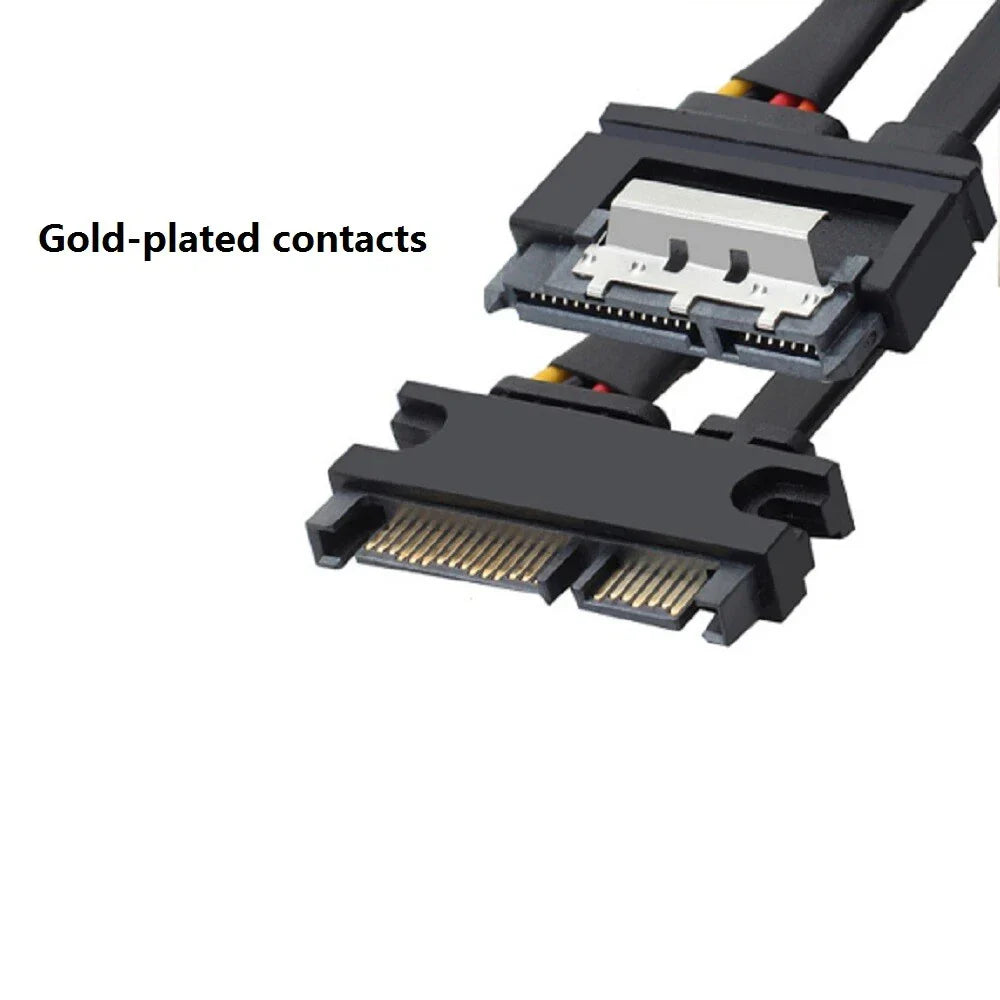 22Pin SATA Power Extension Cable Male to Female Data Cord 50cm