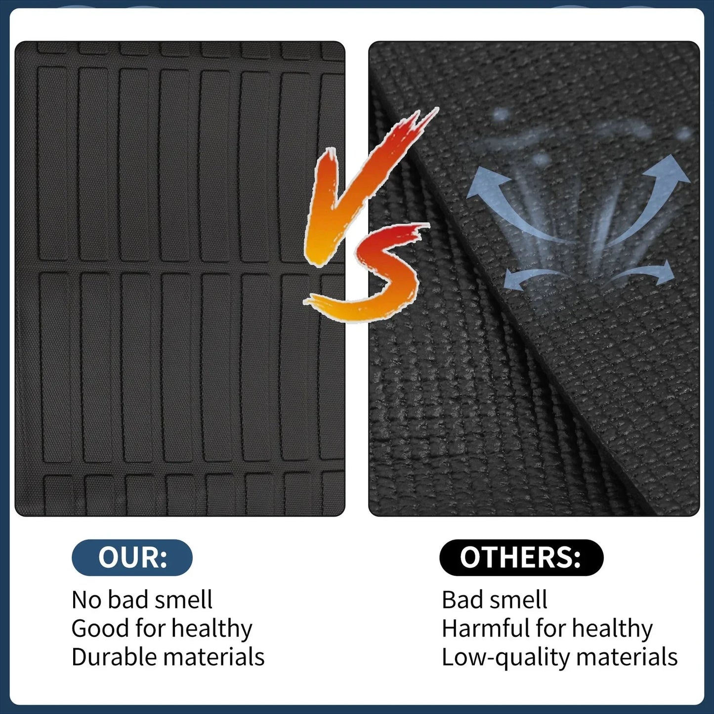 Trunk Mat for Chevrolet Bolt EUV 2022-2024 TPE Cargo Liner Replacement Black