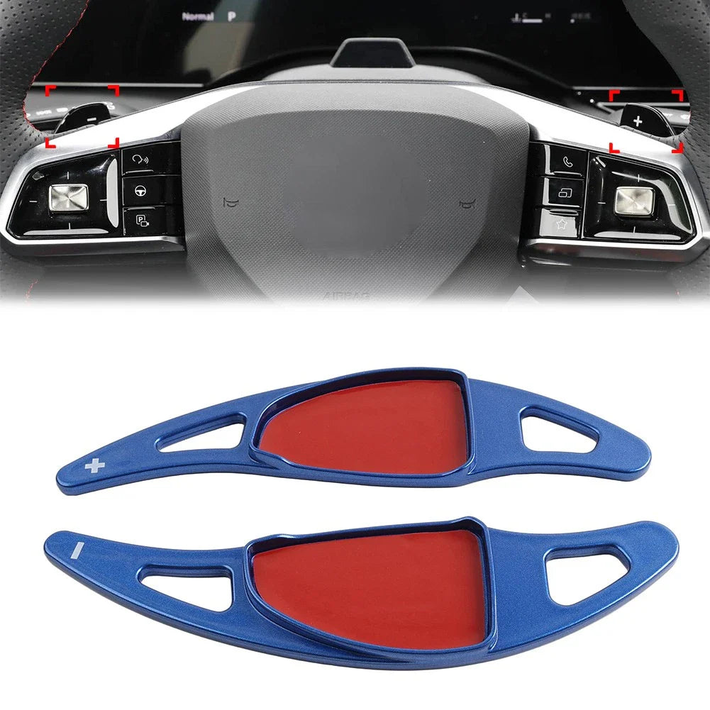 Blue Steering Wheel Shifter Paddle Extensions for MG5 MG7 (2023-2025)