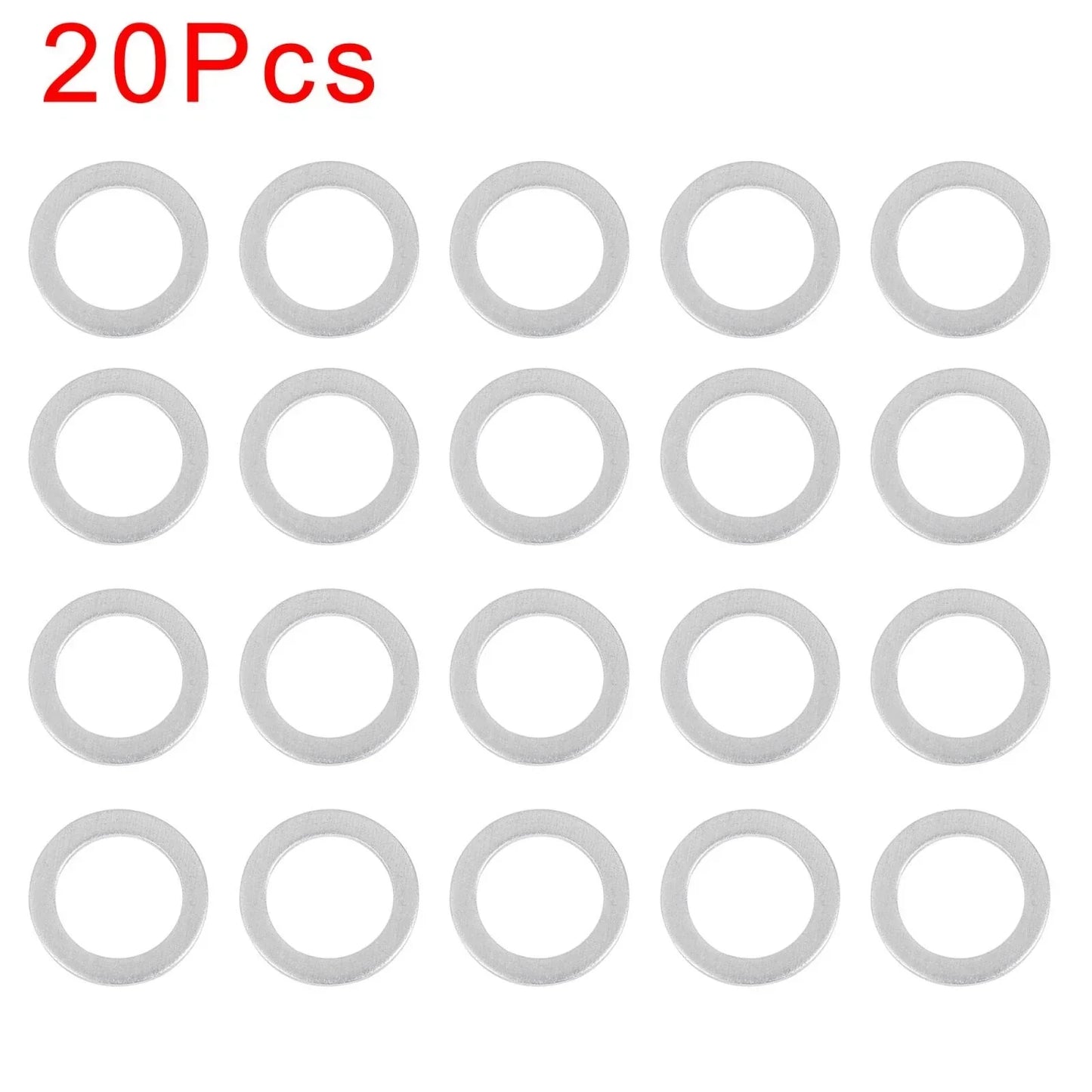 20 x M18 Silver Tone Oil Drain Plug Gaskets for Honda (90471-PX4-000)