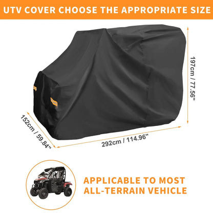 Waterproof UTV Cover for Honda Pioneer 700 Black 210D-PU (2014-2023)