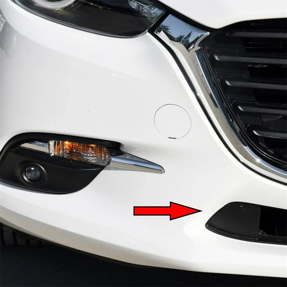 Front Bumper Lower Grille Tow Eye Covers for Mazda 3 (2017-2018)