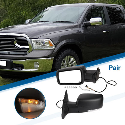 Tow Mirrors for Dodge Ram 1500 2009-2018 with Temperature Sensor - 1 Pair