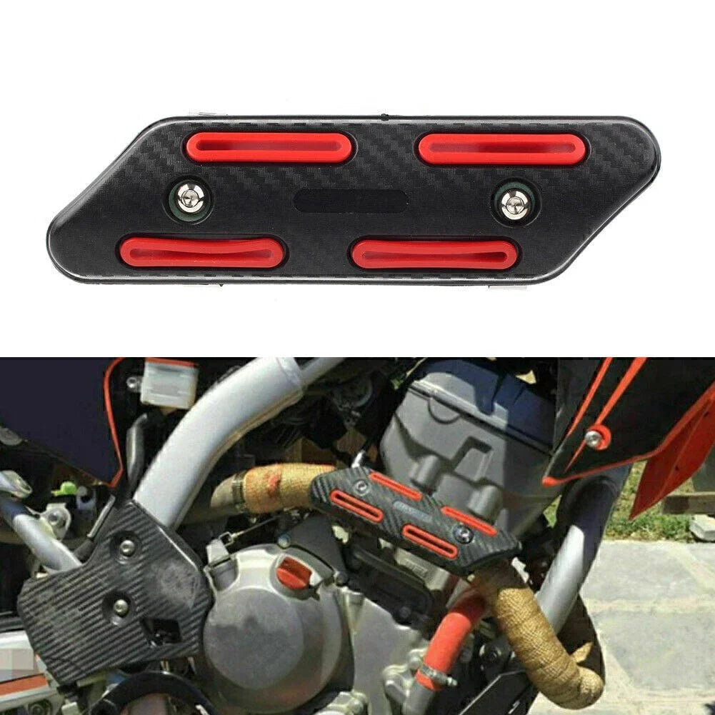 Exhaust Muffler Heat Shield Cover for Motor (Red)