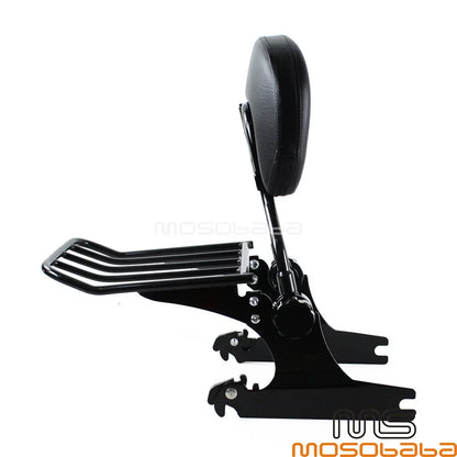 Detachable Sissy Bar Luggage Rack Backrest for Harley Softail Deluxe (05-15)
