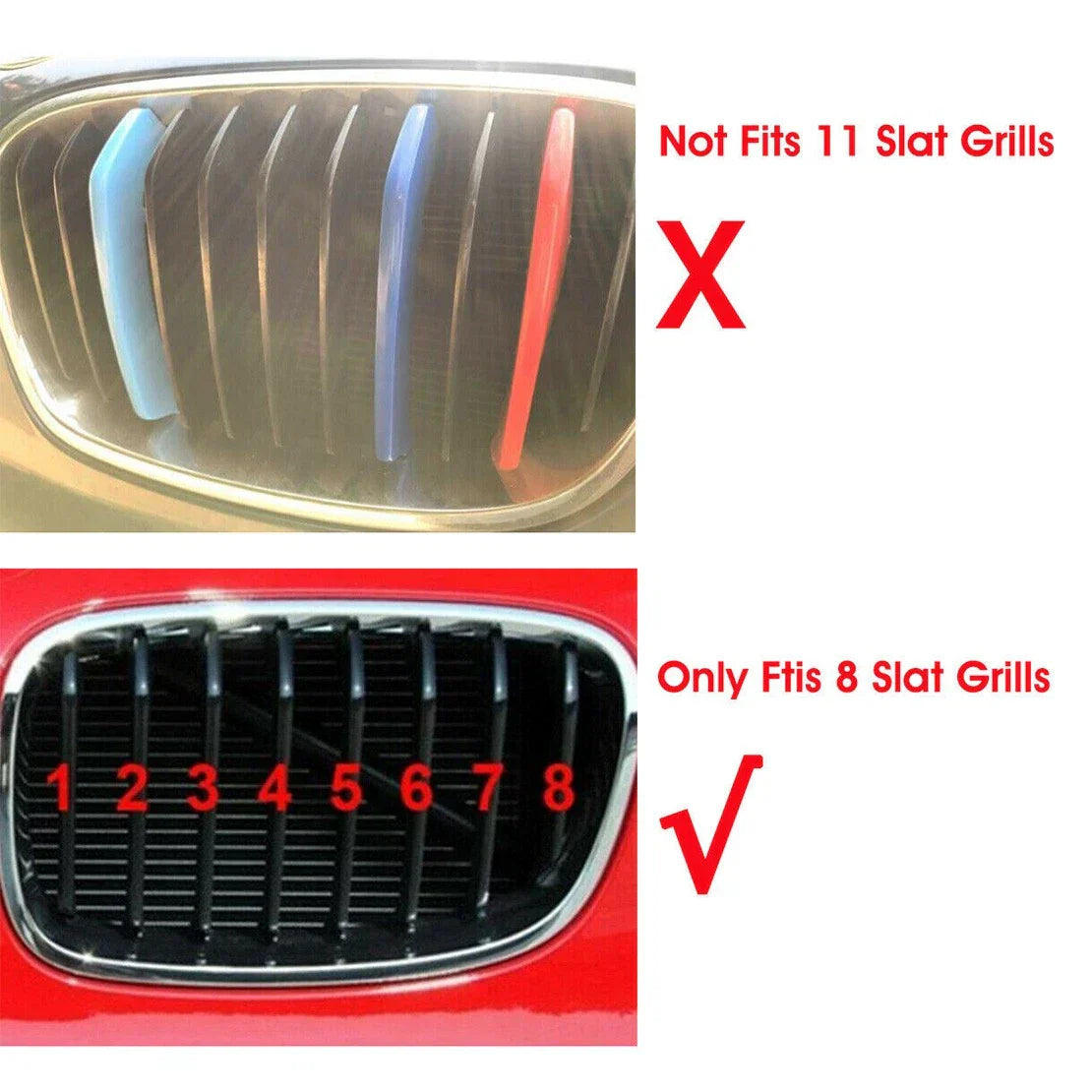 Grille Strip Kidney Cover for BMW 1 Series F20 F21 (2012-2014)