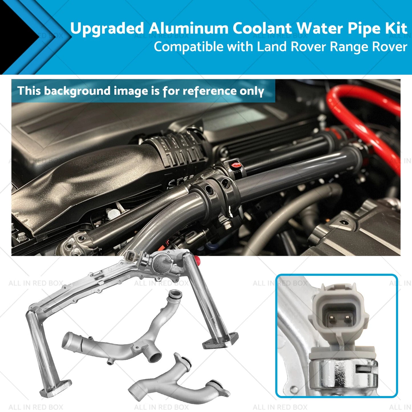 Aluminum Coolant Water Pipe Kit for Land Rover LR4, Jaguar XE (2010-2016)