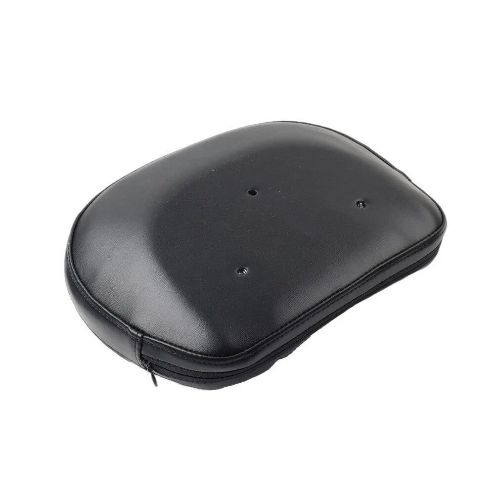 Passenger Sissy Bar Backrest Pad with Orange Stitching for Harley Electra Glide