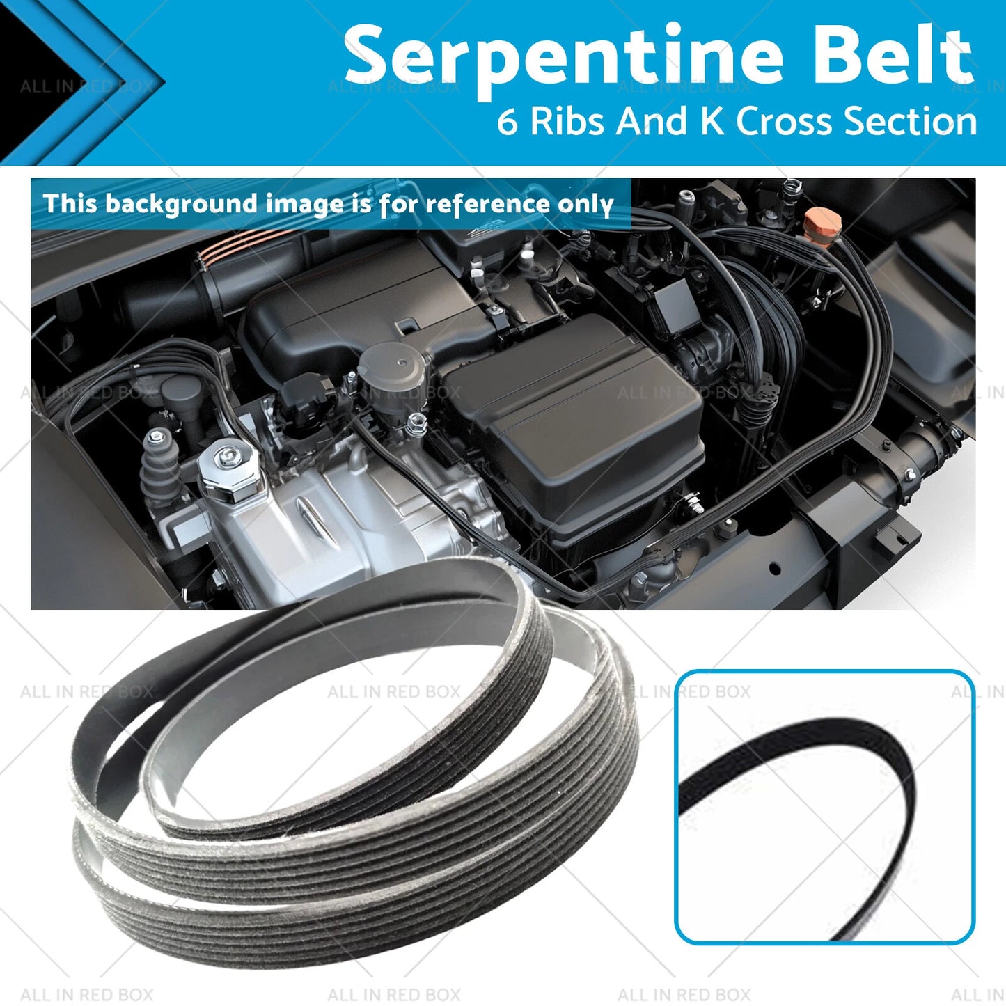 Serpentine Belt for Mercedes-Benz, Ford, Dodge, Chrysler, Honda
