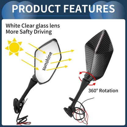 Rear View Mirrors for Suzuki GSX-R600 GSX-R750 2003-2017 Aluminum (2 x)