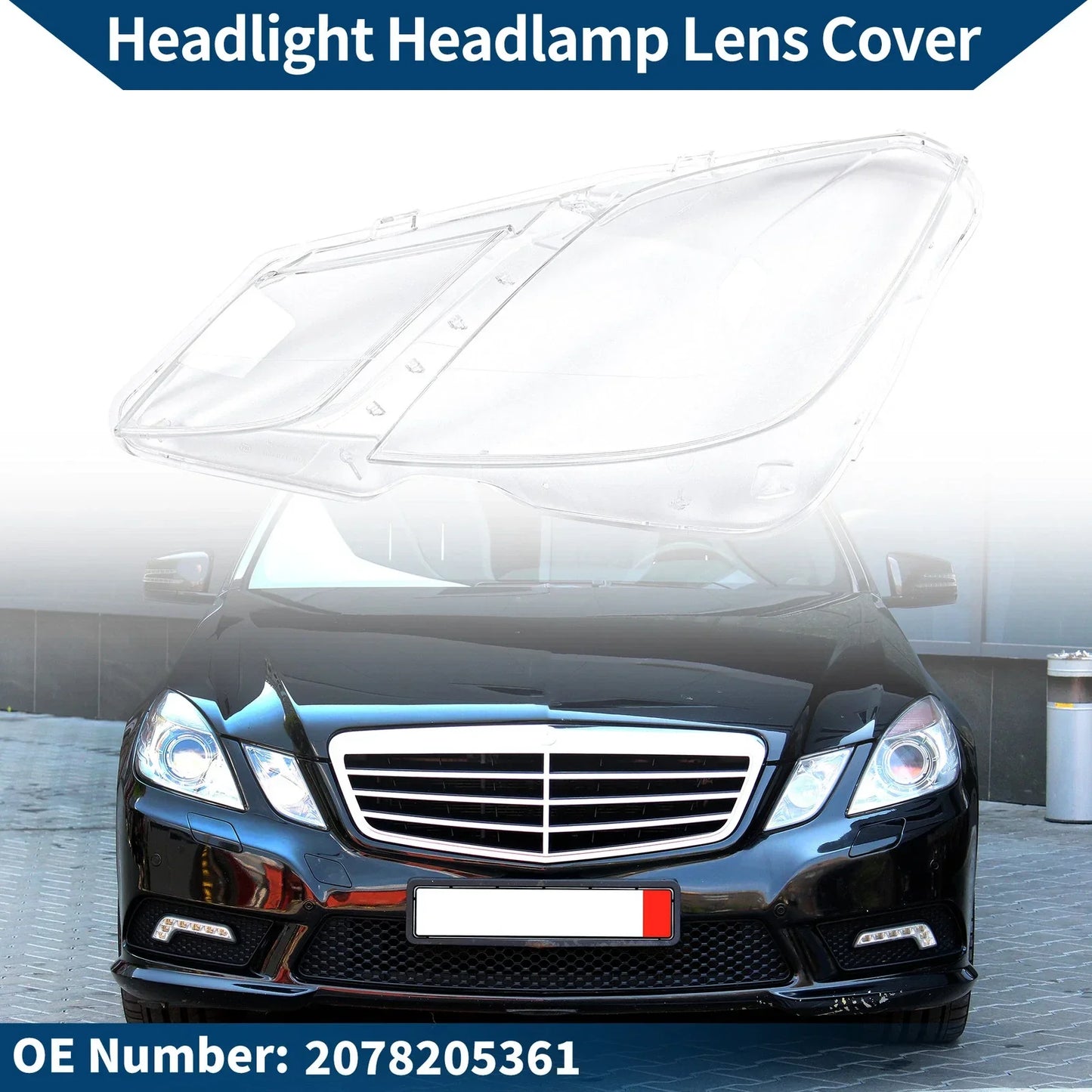 Car Front Left Headlight Lens Cover for Mercedes-Benz (2003-2011)