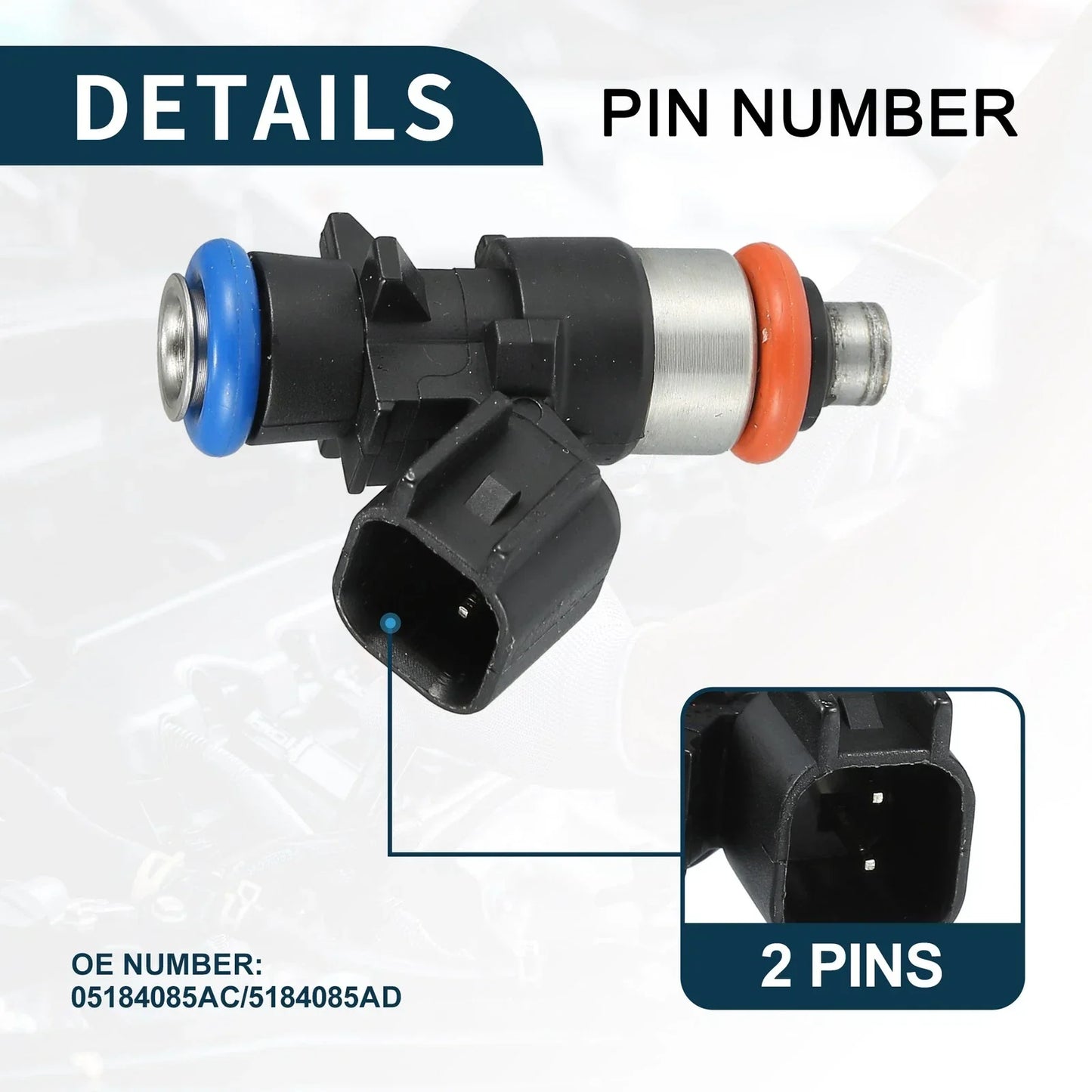 Fuel Injector 3.6L for Dodge Challenger (2012-2019) - 6 x Black Injectors
