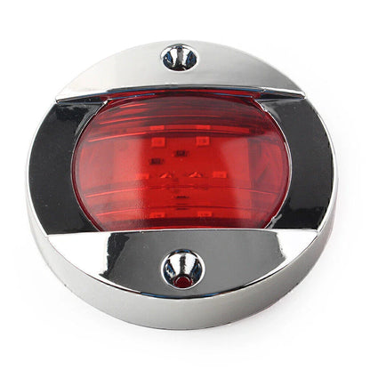 12V LED Round Red Side Marker Lights for Truck Trailer RV Boat