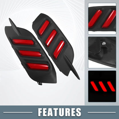 2 x Rear Bumper Reflector LED Brake Tail Lights for Honda Civic Sedan (2016-2019)