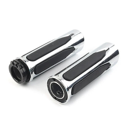 Chrome Handlebar Hand Grips for Harley Touring Road Electra Glide Softail (N/A)