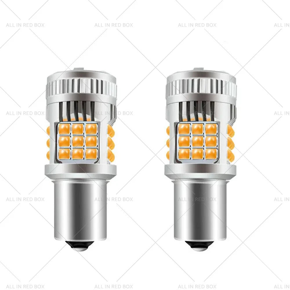 BA15S 1156 P21W No Hyper Flash LED Turn Signal Bulb for Car Amber