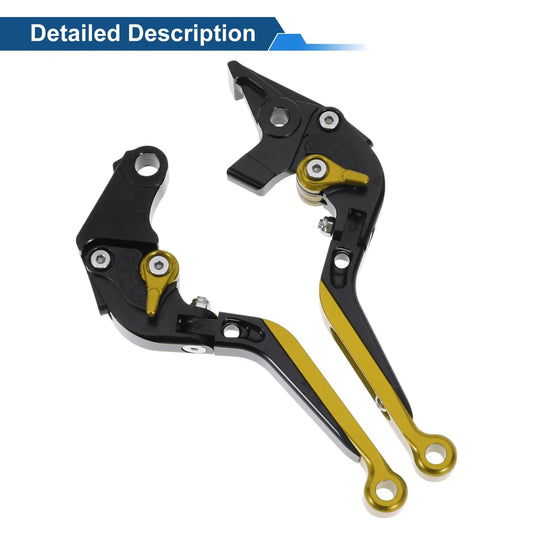 Adjustable Brake Clutch Levers for Honda X11 (2000-2001) - Black Gold Tone