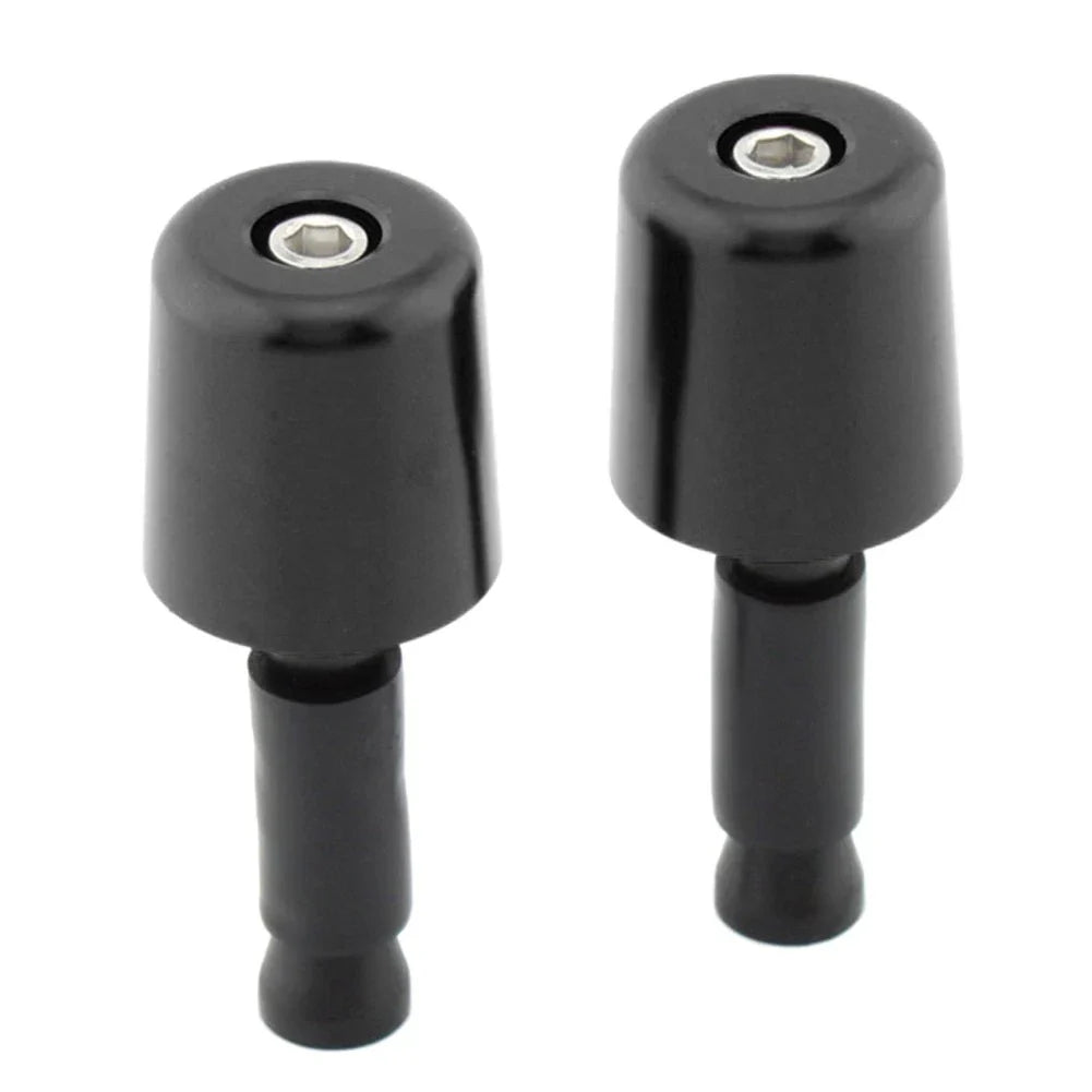 1.5" Black Handlebar Grips & End Caps for Universal Motorcycle