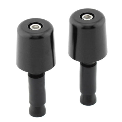 1.5" Black Handlebar Grips & End Caps for Universal Motorcycle