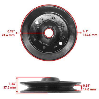 Deck Pulley Replacement for John Deere 317 318 322 330 332 425 445 (48-60")