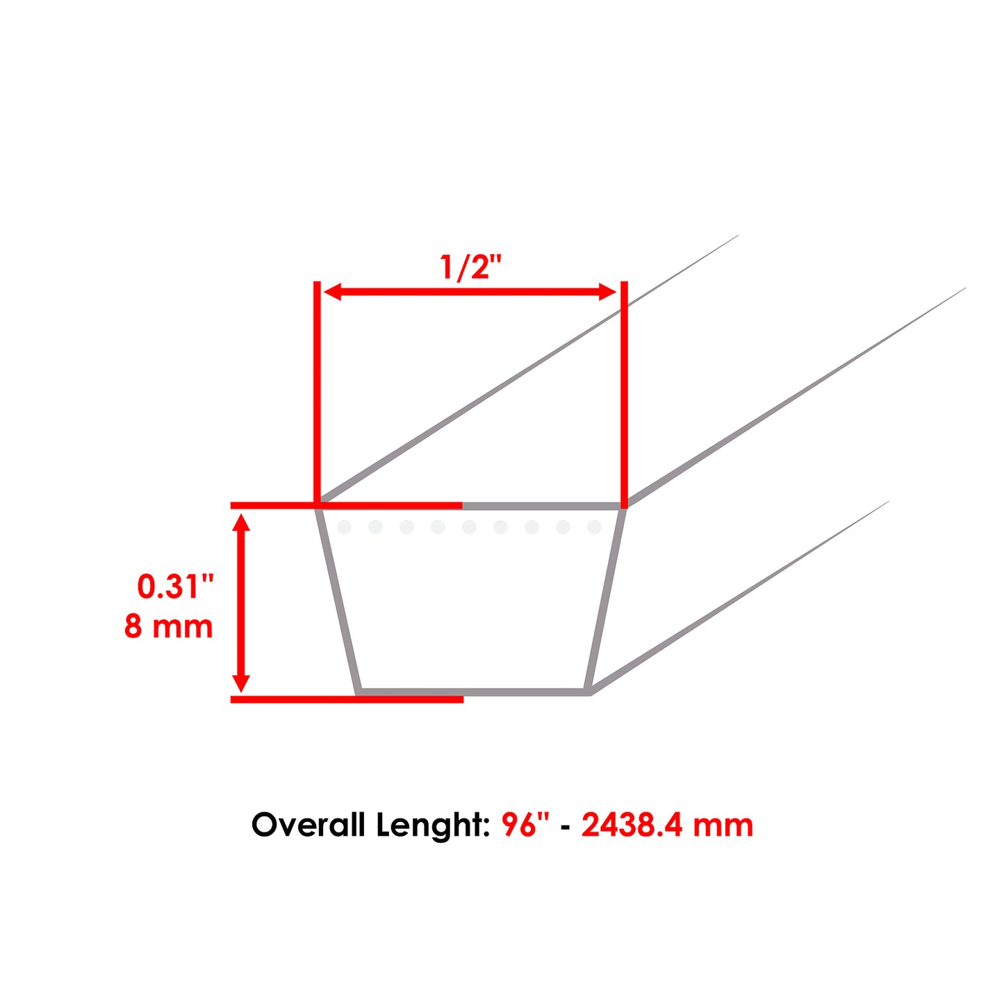 Deck Aramid Belt Replacement for Craftsman T2100 T3000 LT1500 LT2000 (42") (2011–2018)