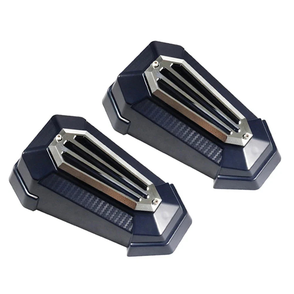 Handguard Shield Deflector Universal Blue & Silver for Honda & Harley (N/A)