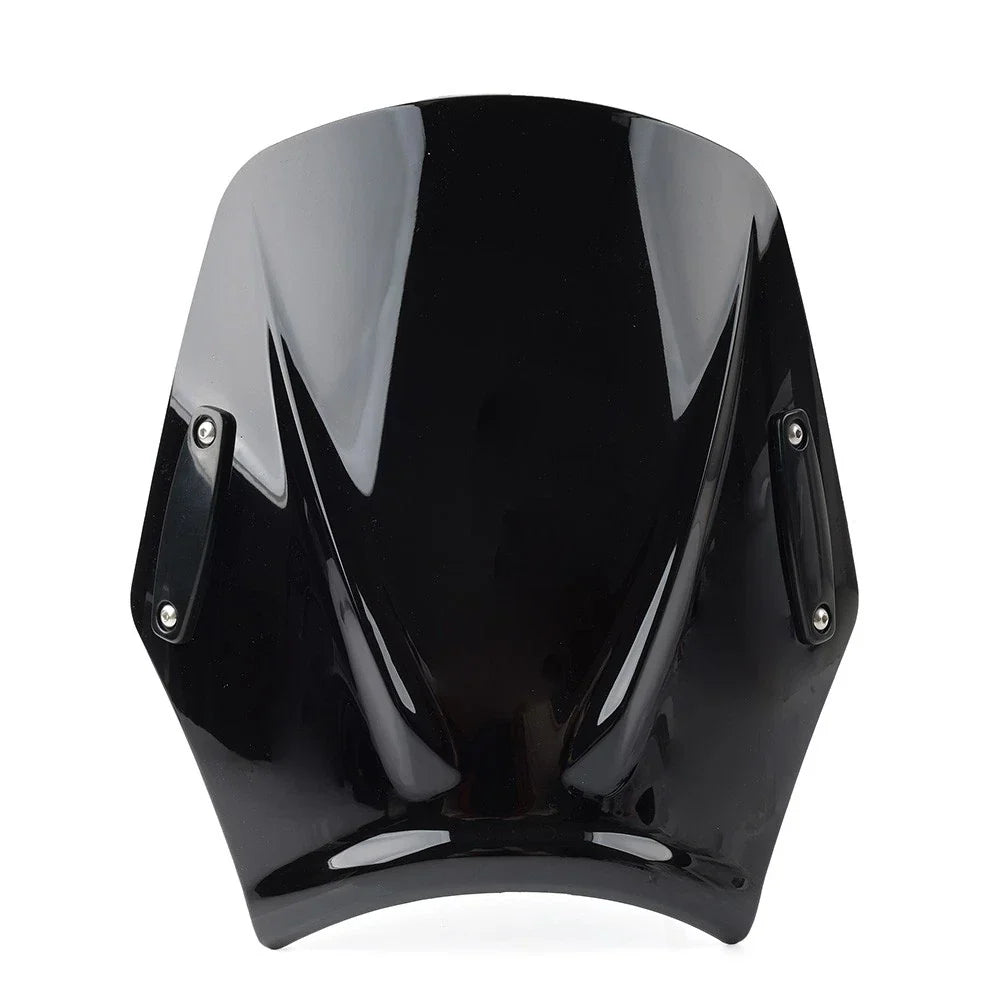 Windshield Deflector for Universal Motorcycle - Black Plastic
