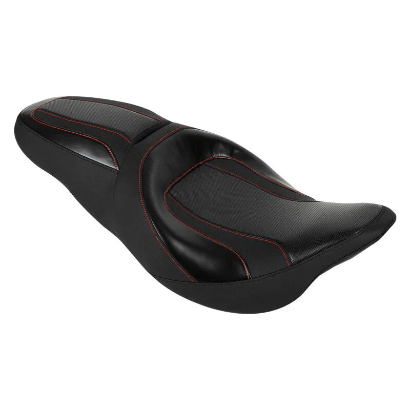 Black Driver Passenger Seat for Harley Touring CVO Street Glide (2009-2023)