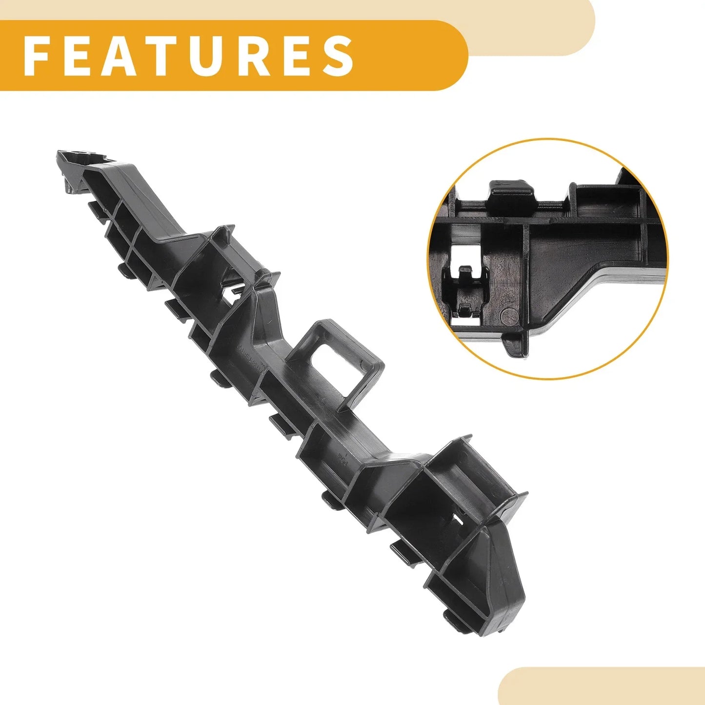 Rear Bumper Support Bracket for Honda City Sedan (2014-2016) 1 x Black