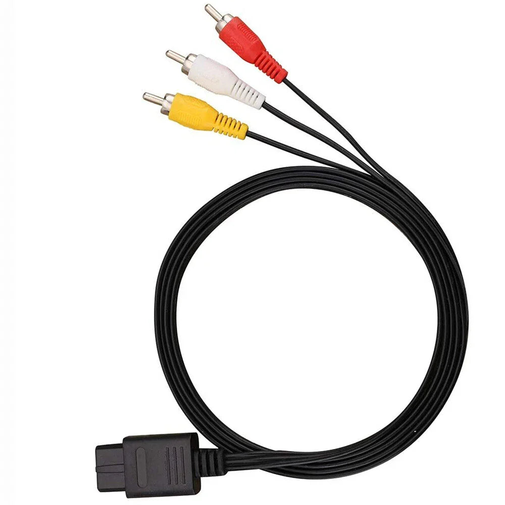 AV Composite Cable for Super Nintendo SNES, GameCube, N64 (1990-2007)