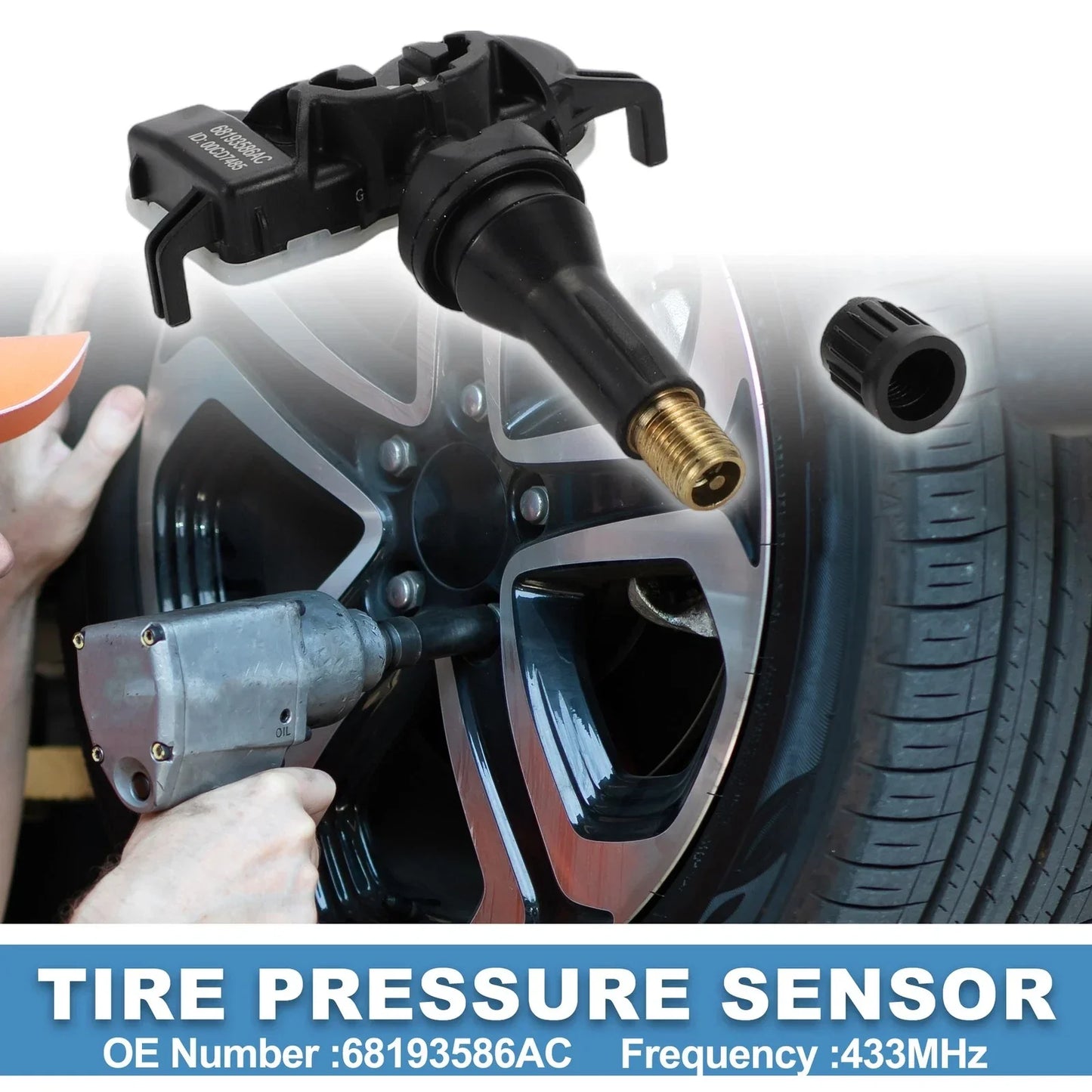 Tire Pressure Sensor for Jeep Renegade 2015-2016 - 1 x 433MHz Sensor