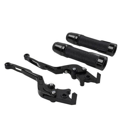 Black Extendable Brake Clutch Levers & Handlebar Grips for Daytona 675 R