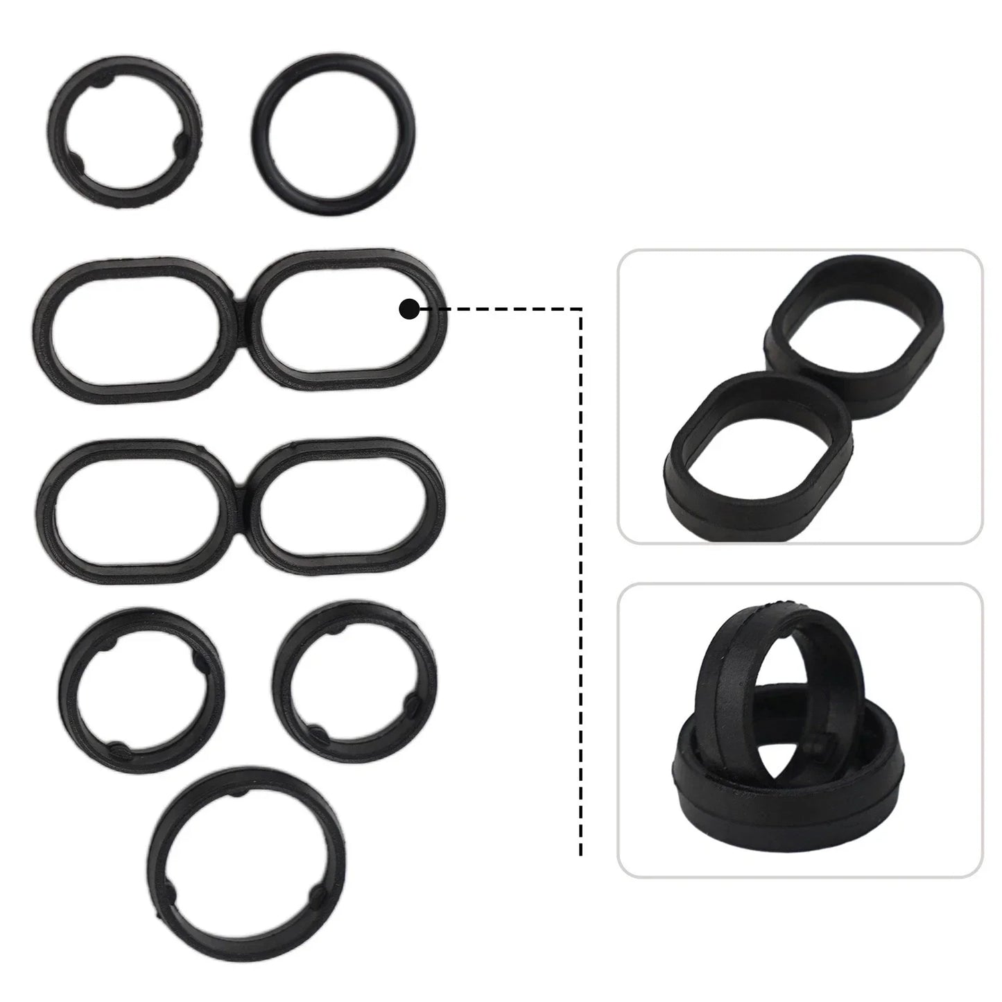 Oil Cooler Filter Ring Gasket 7 x for Dodge/Jeep