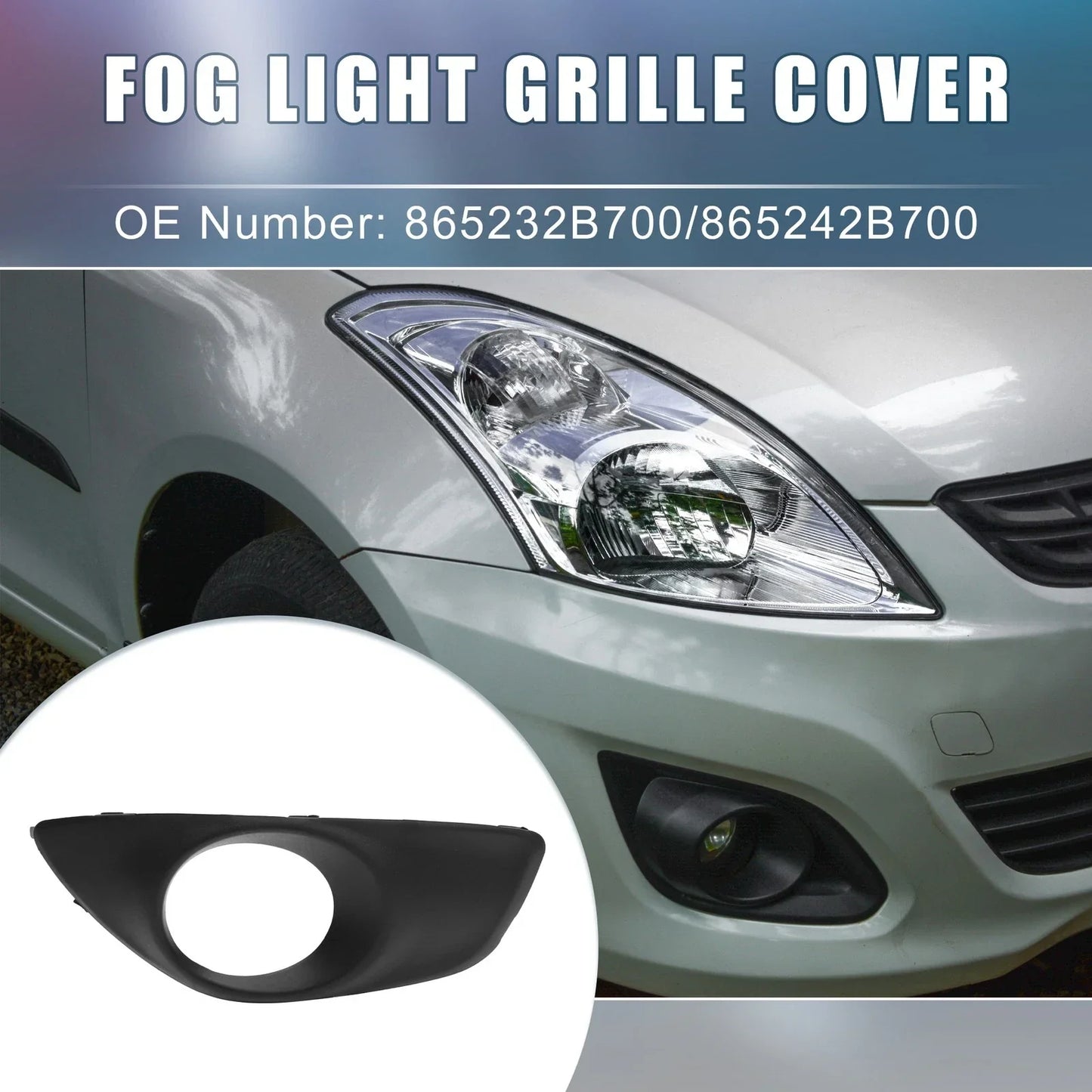 Front Left Right Fog Light Grille Cover for Hyundai Santa Fe (2010-2012) 2 x